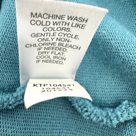 J. Jill Womens PureJill Soft Touch Cotton Top Size M Funnel Neck Cozy Comfy Blue - Picture 6 of 7